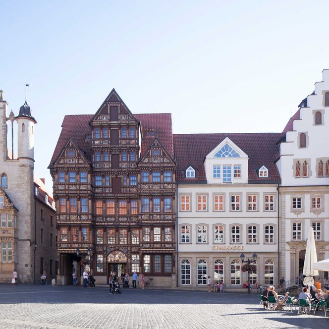 Historische Häuser am Marktplatz Hildesheim