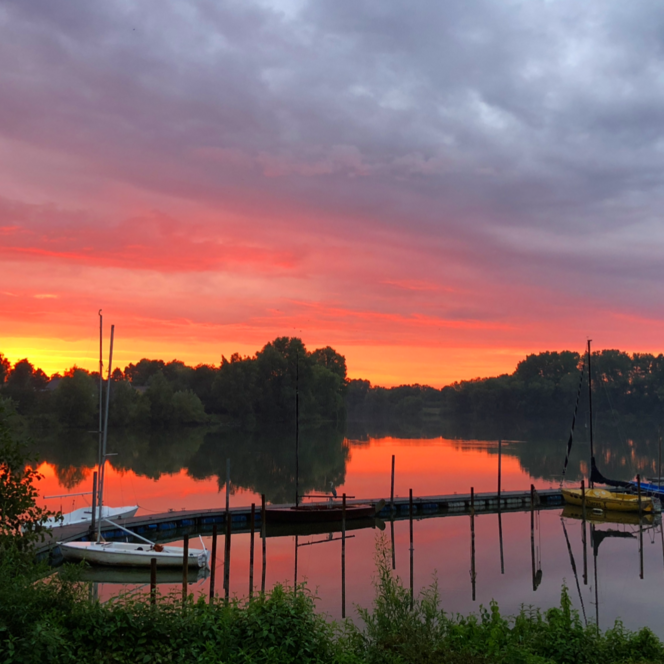Sonnenuntergang im Natur- und Erlebnispark Bremervörde