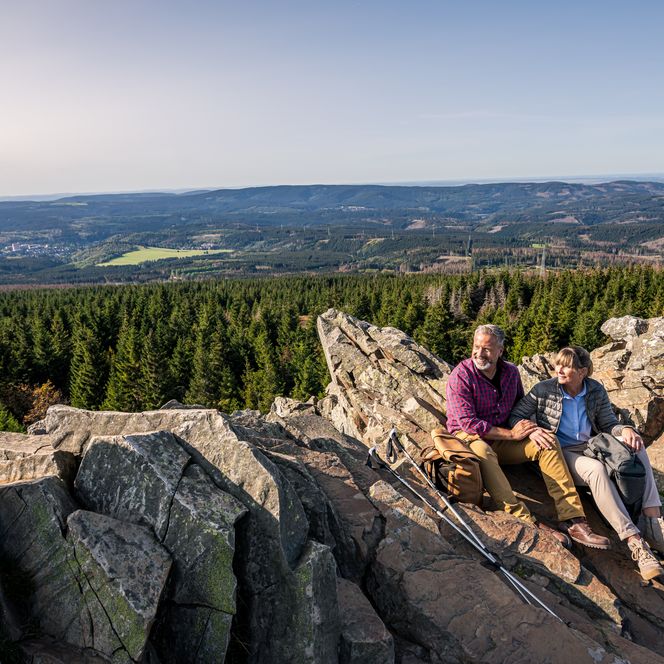 Wanderer auf der Wolfswarte