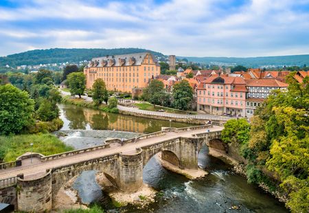 Welfenschloss Hann. Münden mit historischer Werrabrücke