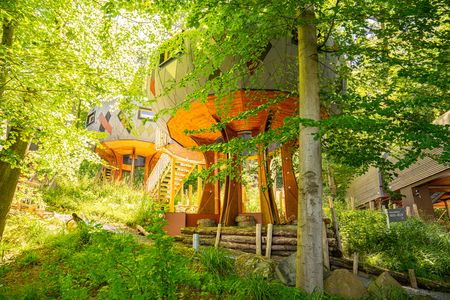 De boomhut "Oktagon" in het zonneterras in Ettershaus