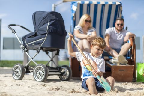 Familie am Strand