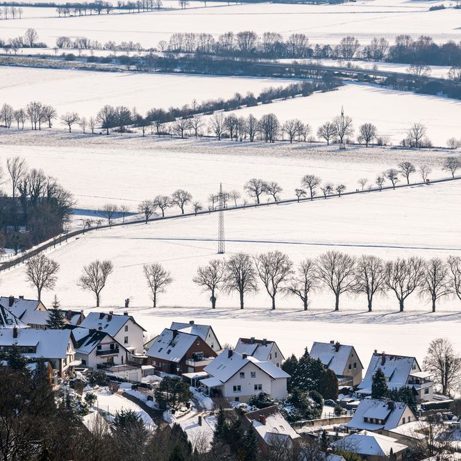 Winterlandschap in het Weserbergland