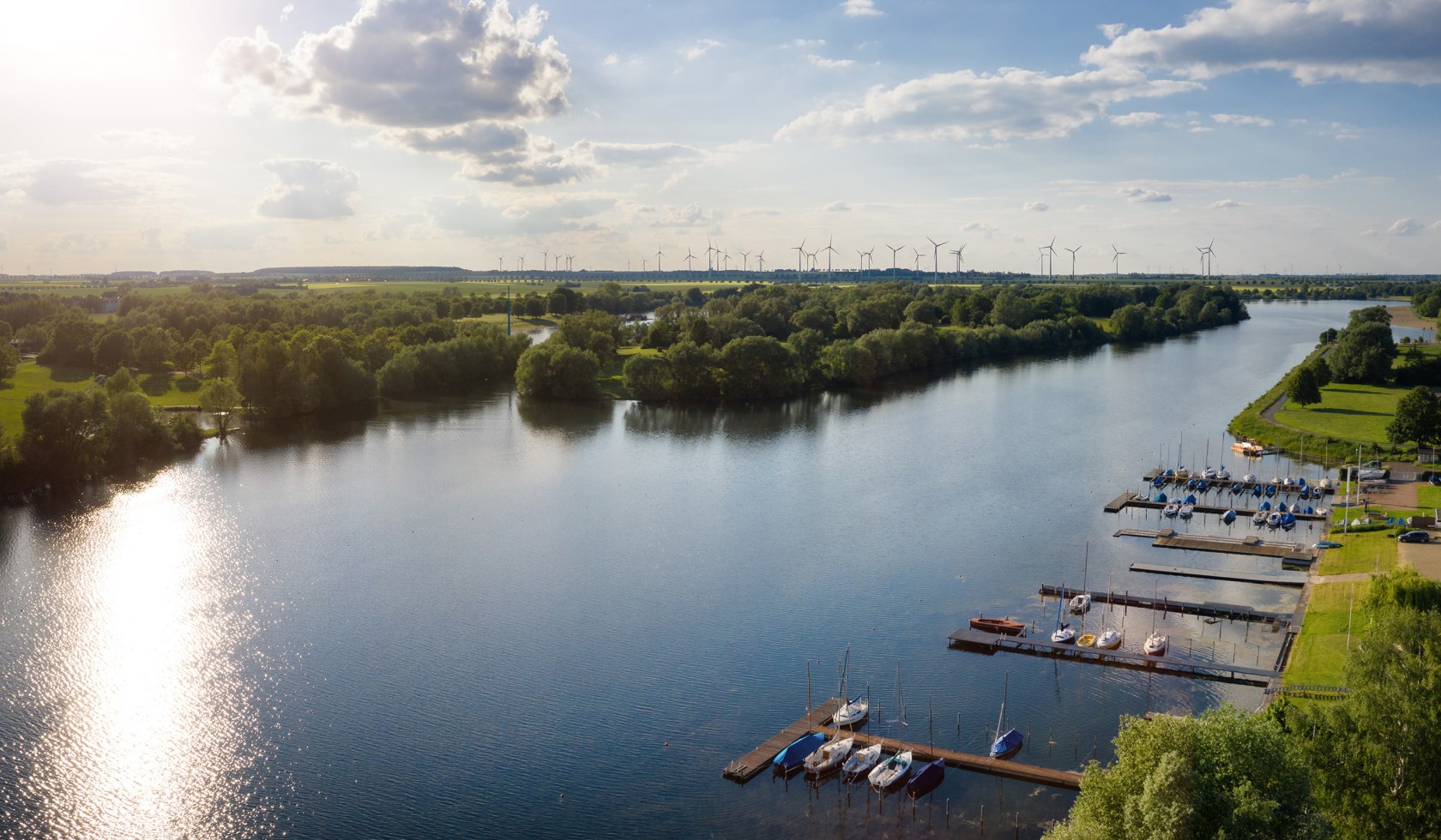 Luchtfoto Salzgittersee, © Stadt Salzgitter / Andre Kugellis