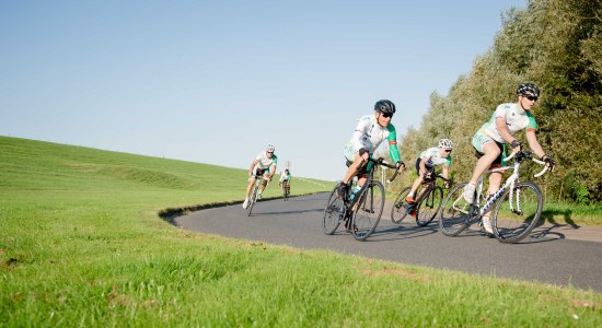 Racefietsers op de weg in Cuxland, © Cuxland-Tourismus