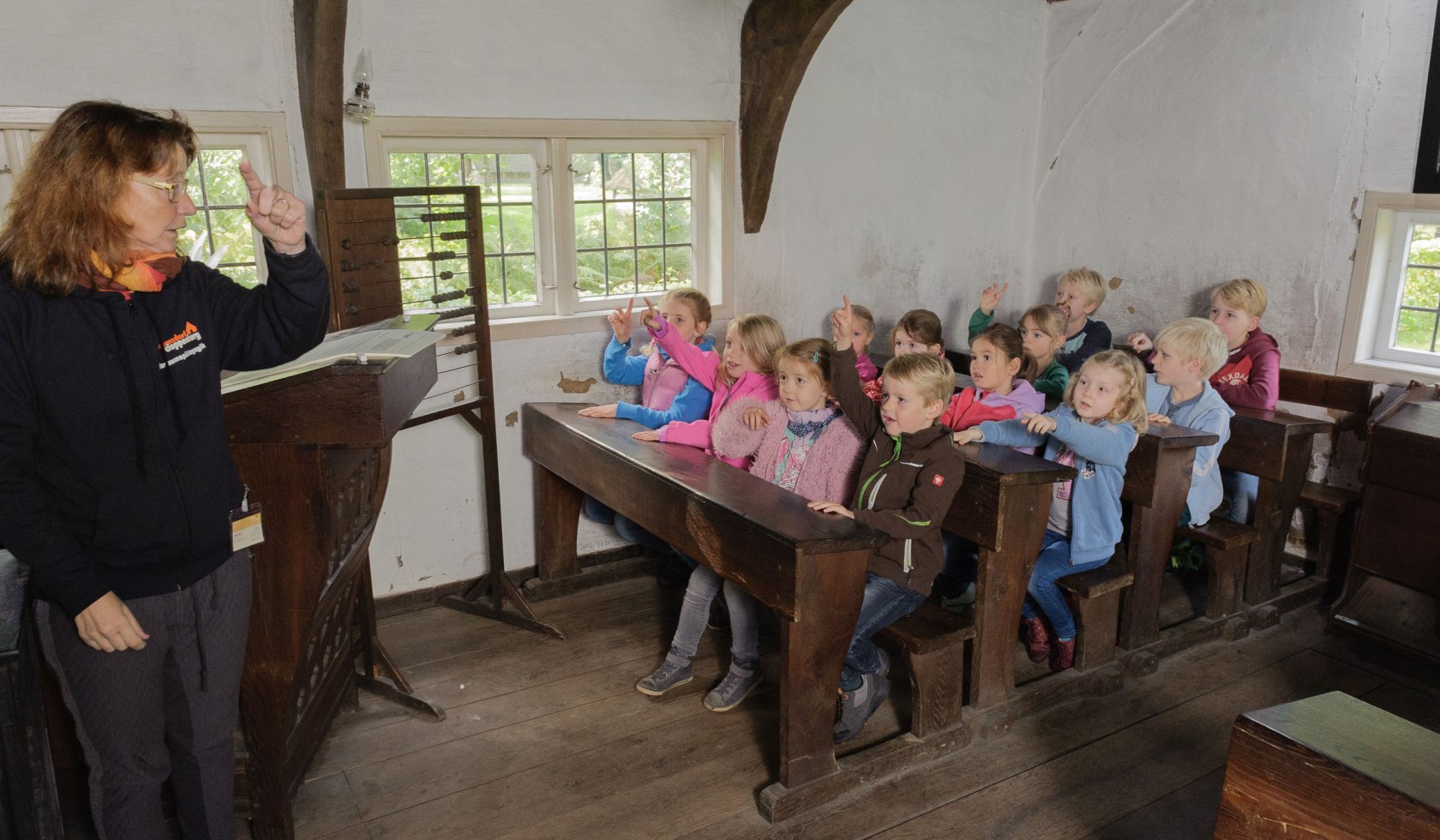 Let op! Vroeger was het strenger op school., © Michael Stephan/ Museumsdorf Cloppenburg