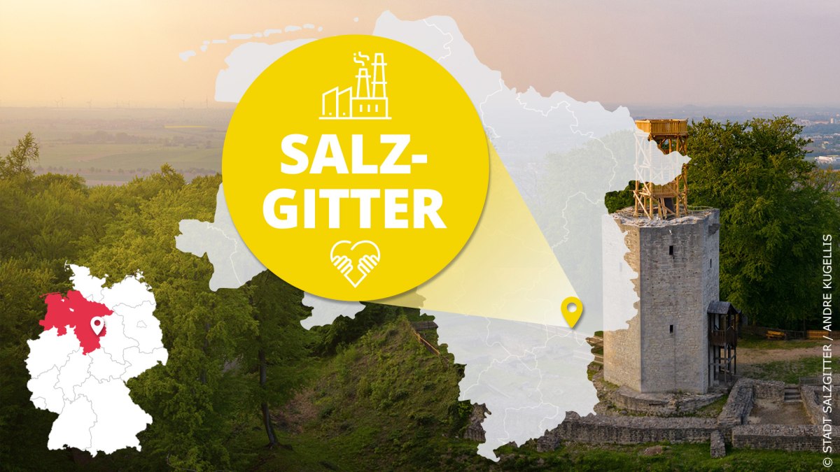 Kaart Salzgitter Kaart Salzgitter