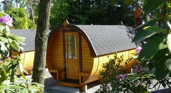 Slapen in een wijnvat, © Campingplatz "Auf dem Simpel" Slapen in een wijnvat, © Campingplatz "Auf dem Simpel"