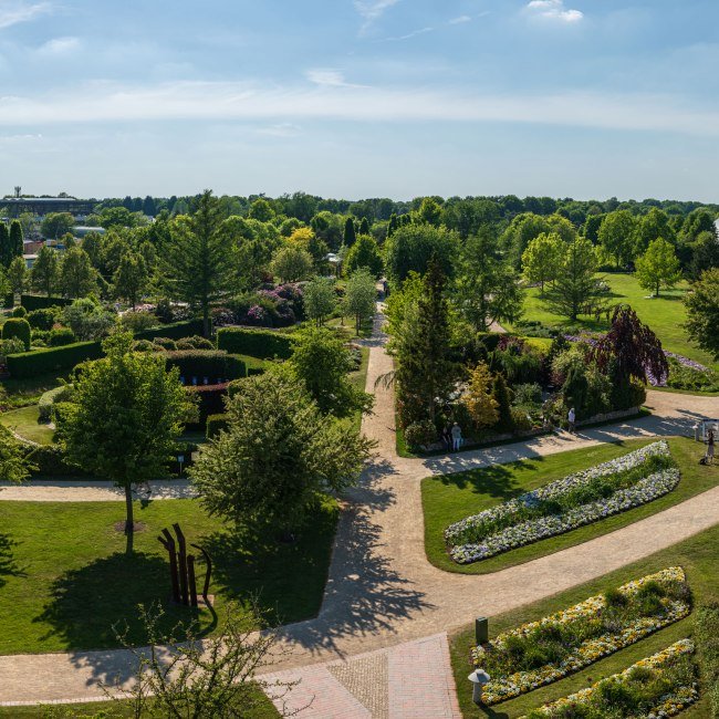 Panoramisch uitzicht op het tuinpark, © TMN/Markus Tiemann