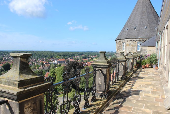 Gezicht op de stad Bentheim vanaf het kasteel, © Grafschaft Bentheim Tourismus e.V./ Mitarbeiter Grafschaft Bentheim Tourismus e.V.