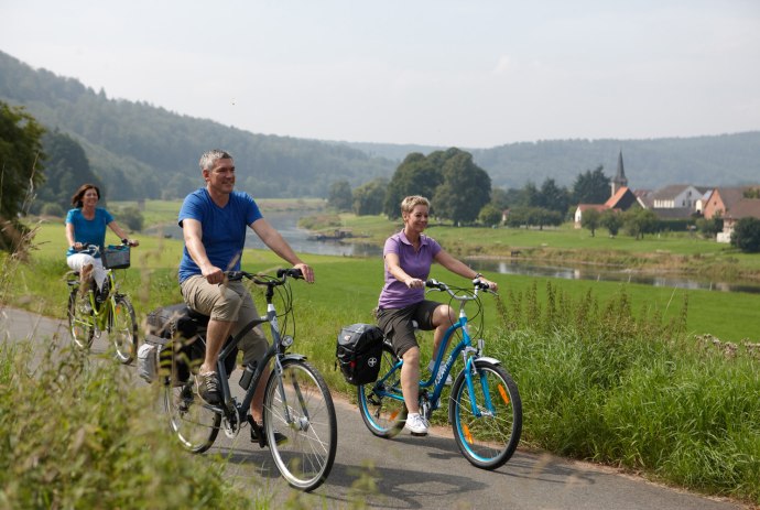 Weser-Radweg, © Weserbergland Tourismus e.V / M. Gloger