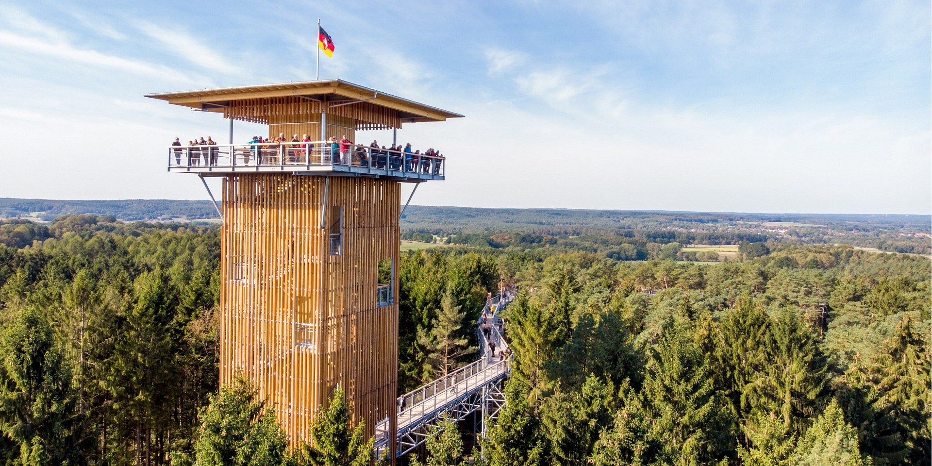 Aussichtsturm des Baumwipfelpfades, © Weitblick Tietz GmbH & Co. KG / Adrian Föhl