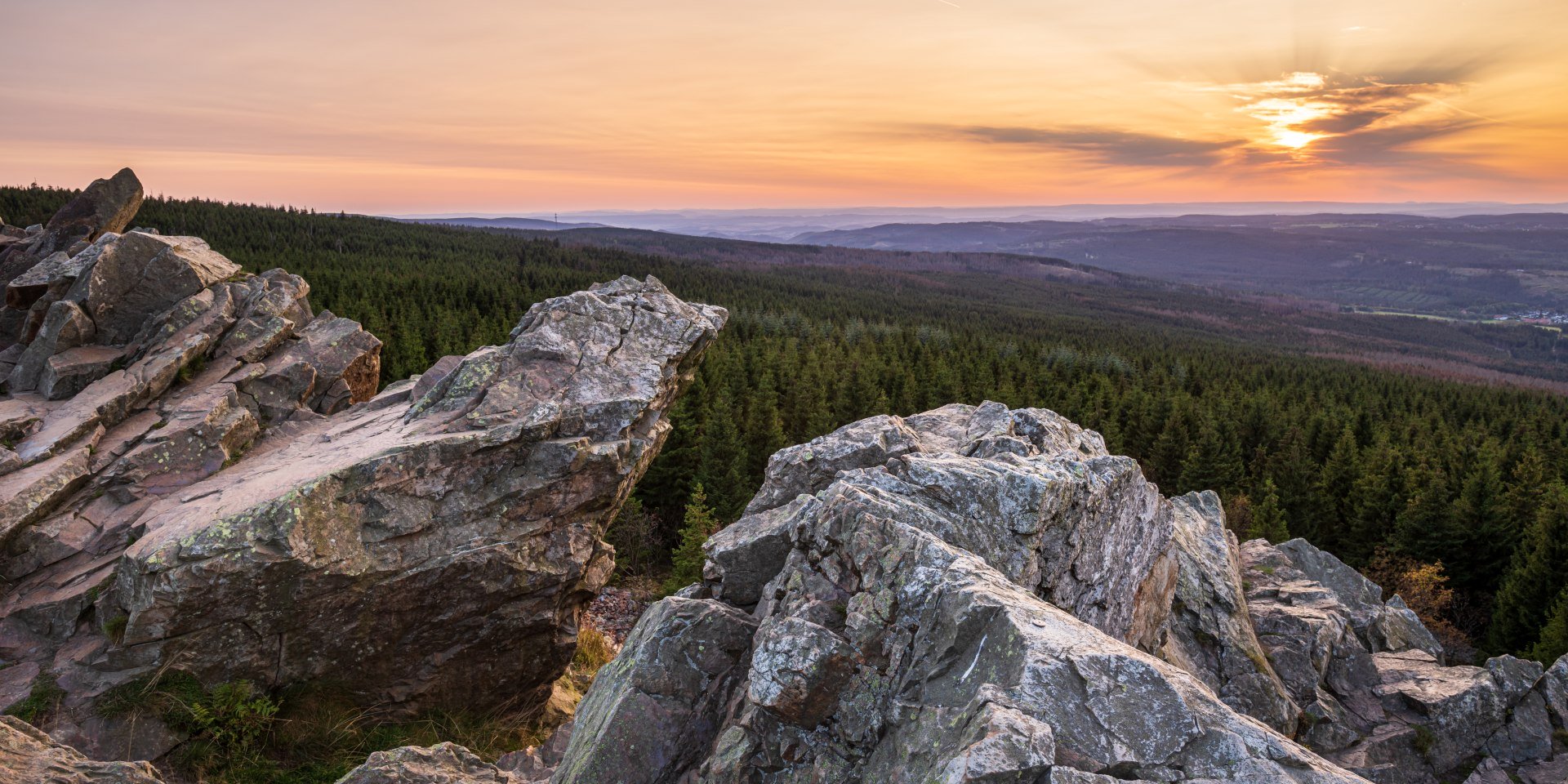 Zonsondergang in het Harzgebergte, © TMN / Markus Tiemann