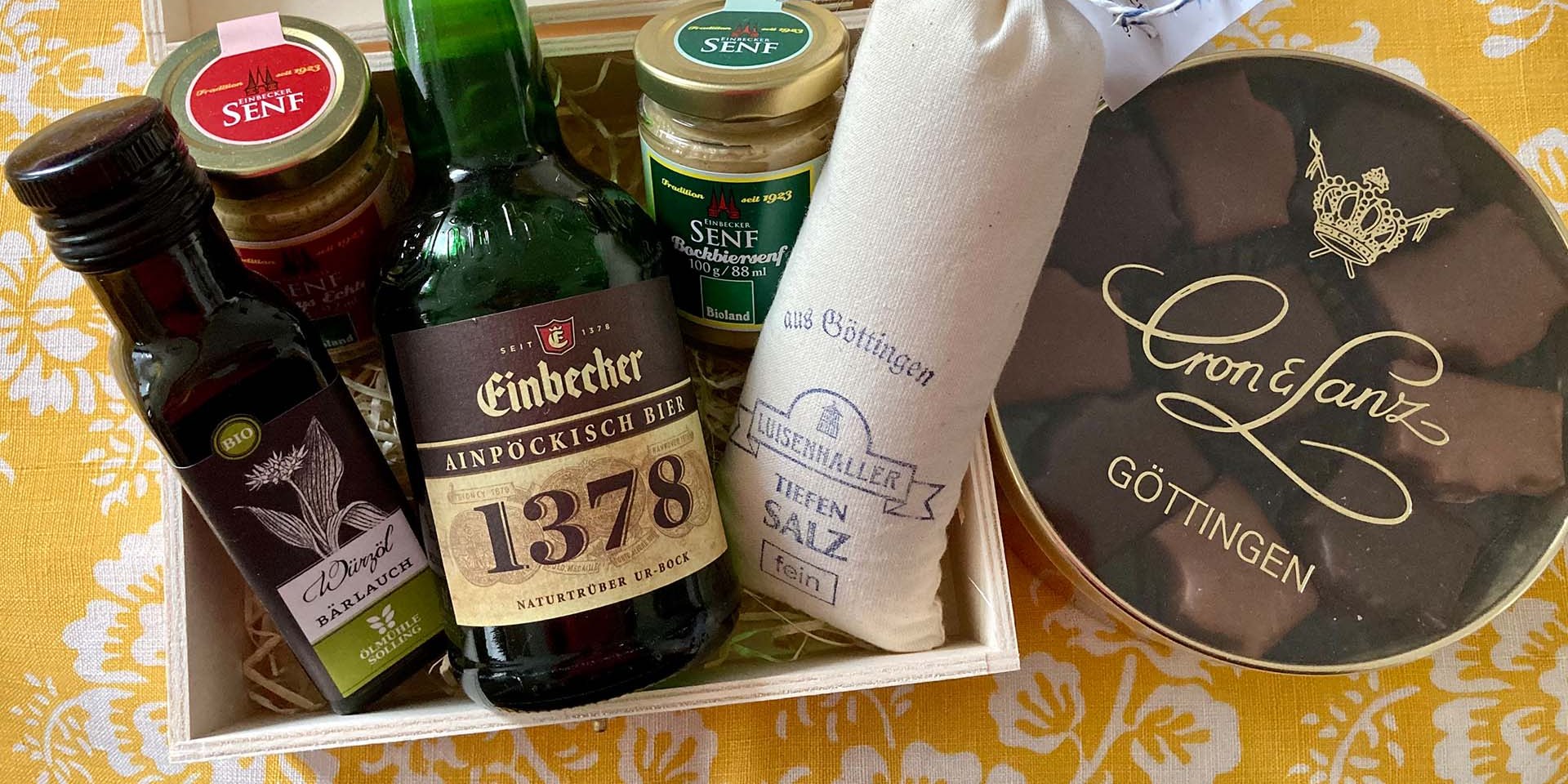 Selectie van culinaire producten uit Zuid-Nedersaksen, © TourismusMarketing Niedersachsen GmbH/myhappyplaces Selectie van culinaire producten uit Zuid-Nedersaksen, © TourismusMarketing Niedersachsen GmbH/myhappyplaces