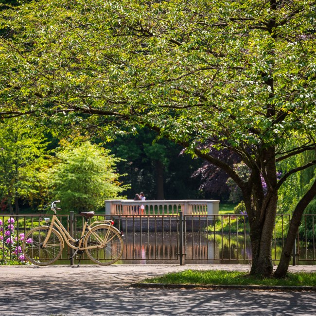 Fietsen tegen de brug in Oldenburg, © TMN/Markus Tiemann