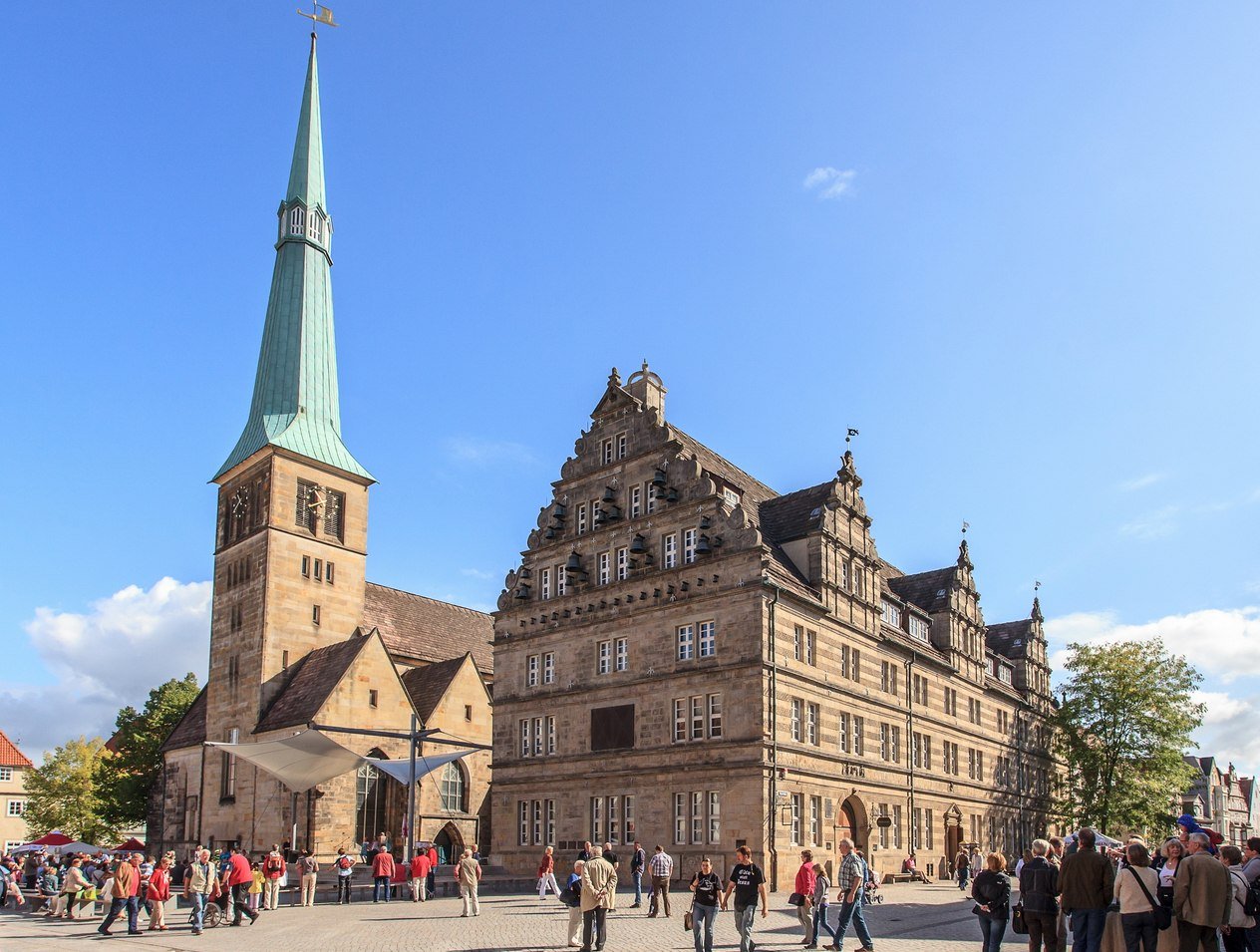 Trouwhuis en marktkerk in Hameln NL, © Hameln Marketing und Tourismus GmbH