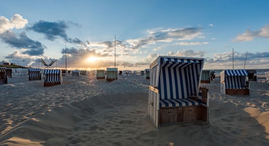 Strandstoelen op Wangerooge, © Kurverwaltung Wangerooge / Kees van Surksum
