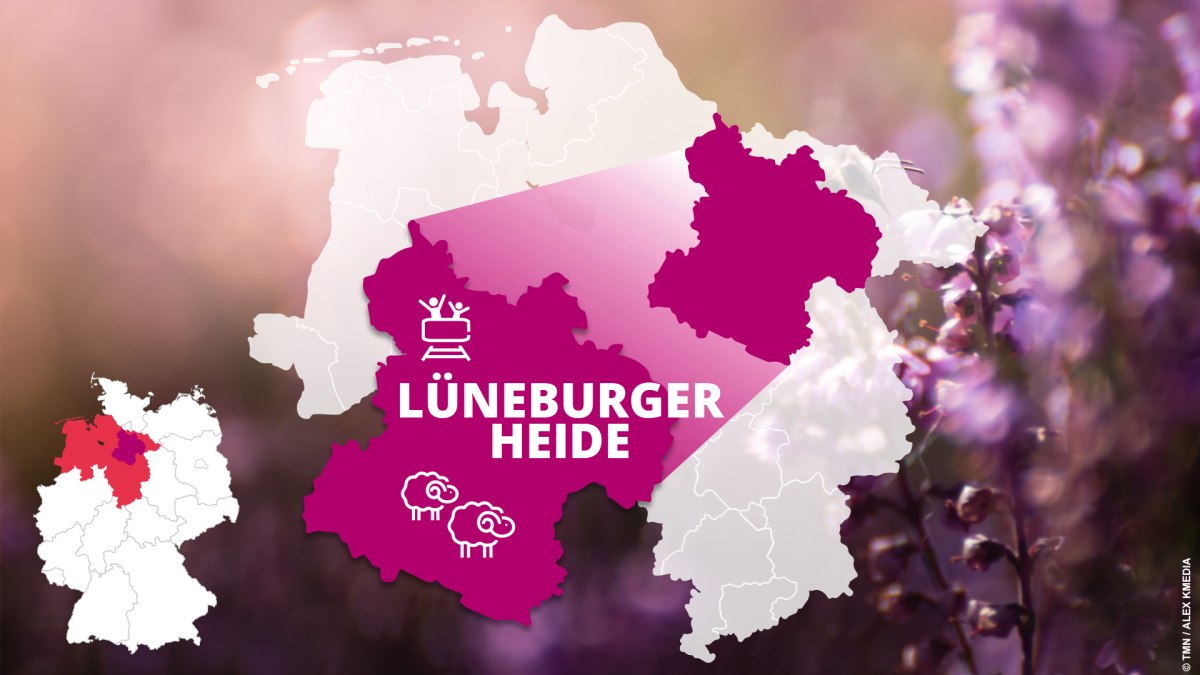 kaart van lüneburger heide met bezienswaardigheden