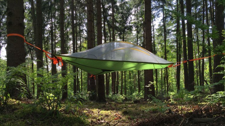 Tree tents in the Barfusspark Harkebrügge, © Wolfgang Stelljes Tree tents in the Barfusspark Harkebrügge, © Wolfgang Stelljes