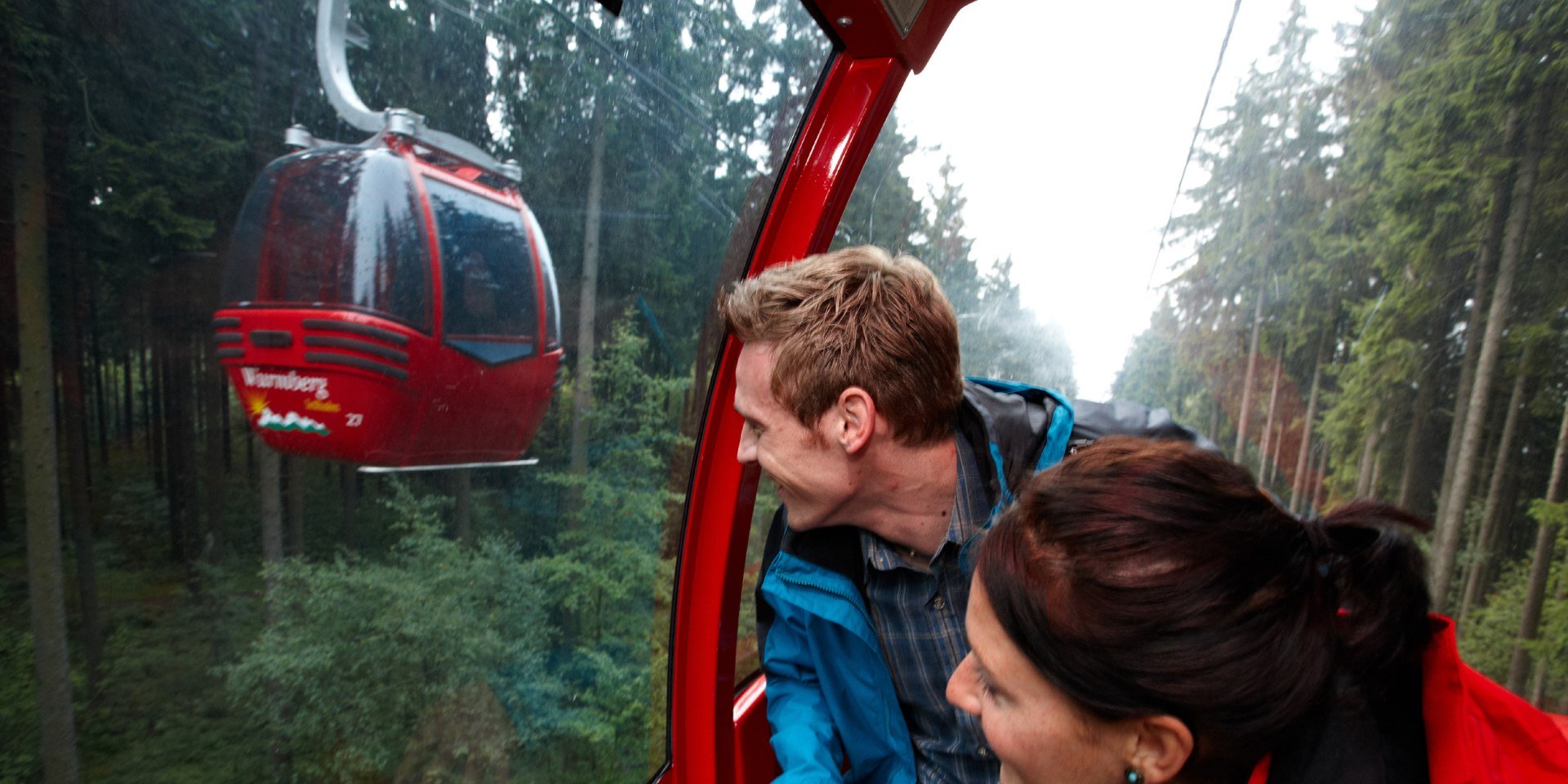 Koppels in de kabelbaan, © Harzer Tourismusverband/ Marcus Gloger