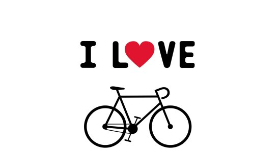 Tekening van een fiets met een hart er overheen, © Fotolia / gubgib Tekening van een fiets met een hart er overheen, © Fotolia / gubgib